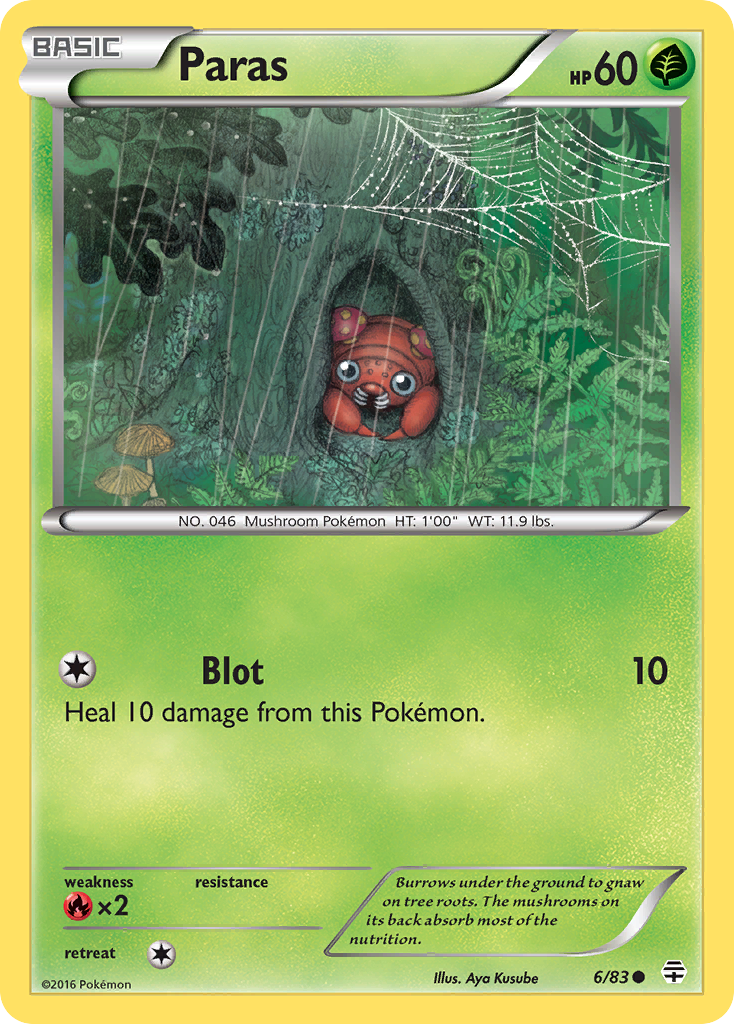 Paras (6/83) [XY: Generations] | Dumpster Cat Games