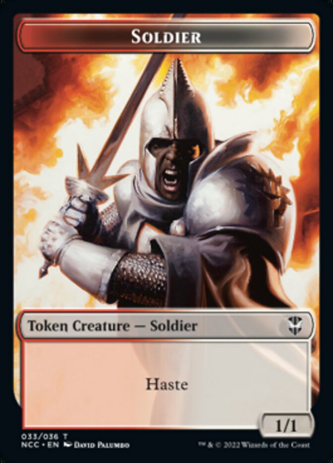 Soldier (33) // Devil Double-sided Token [Streets of New Capenna Commander Tokens] | Dumpster Cat Games