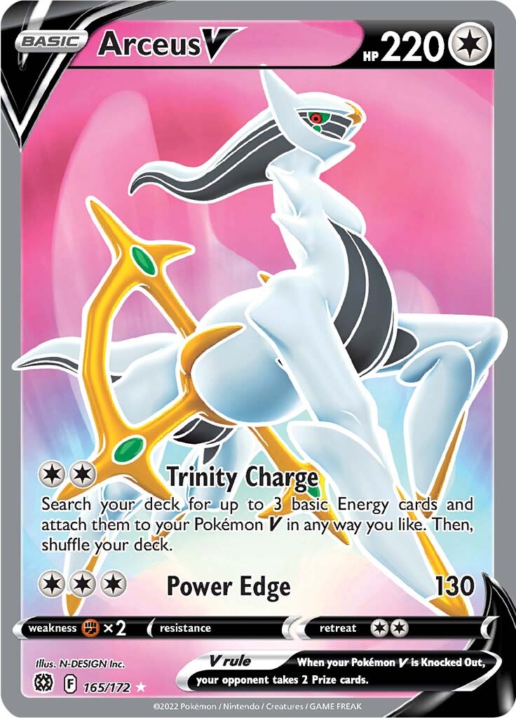 Arceus V (165/172) [Sword & Shield: Brilliant Stars] | Dumpster Cat Games