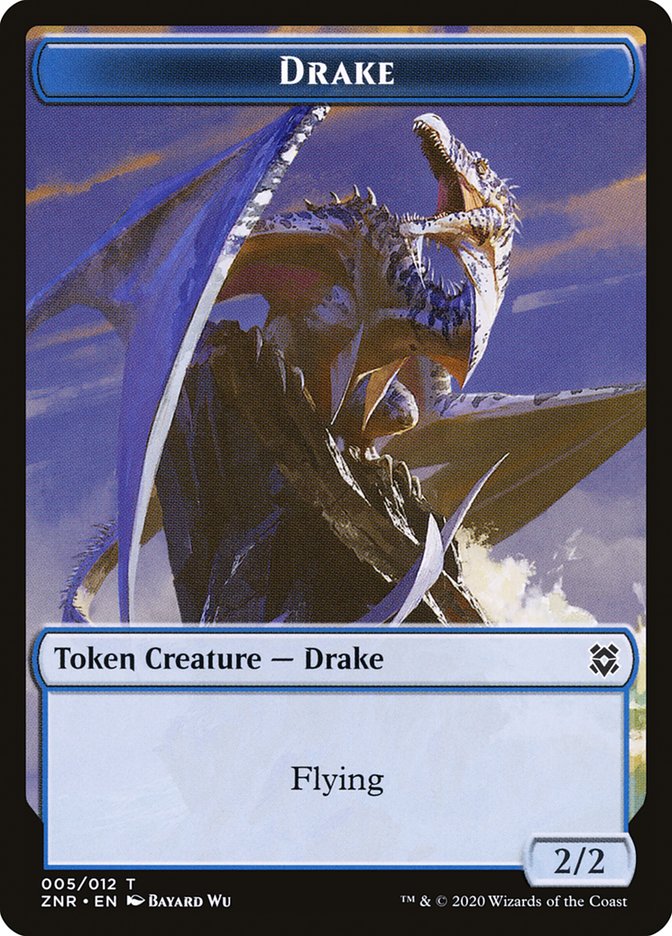 Drake Token [Zendikar Rising] | Dumpster Cat Games