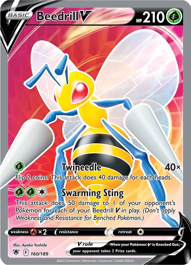 Beedrill V (160/189) [Sword & Shield: Astral Radiance] | Dumpster Cat Games