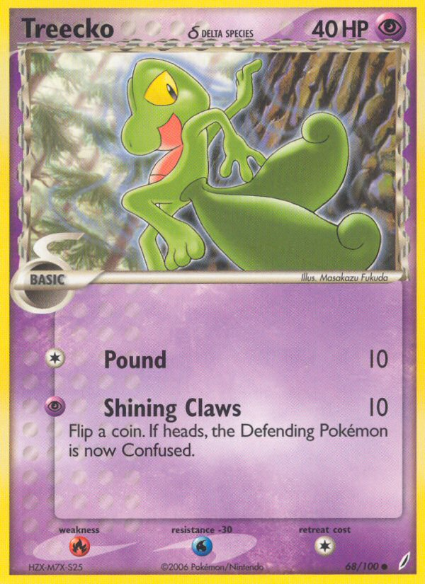 Treecko (68/100) (Delta Species) [EX: Crystal Guardians] | Dumpster Cat Games