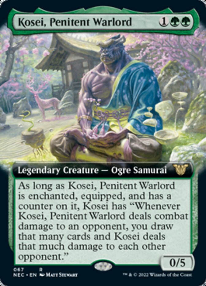 Kosei, Penitent Warlord (Extended) [Kamigawa: Neon Dynasty Commander] | Dumpster Cat Games