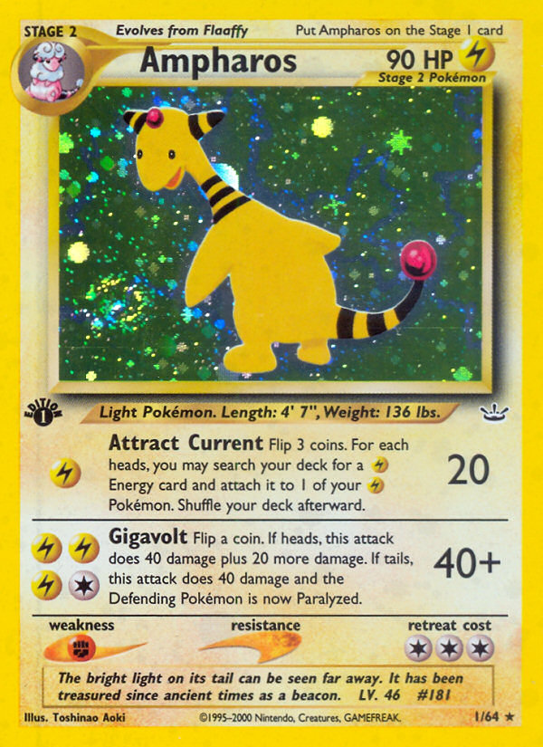 Ampharos (1/64) [Neo Revelation 1st Edition] | Dumpster Cat Games