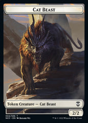 Soldier (09) // Cat Beast Double-sided Token [Streets of New Capenna Commander Tokens] | Dumpster Cat Games