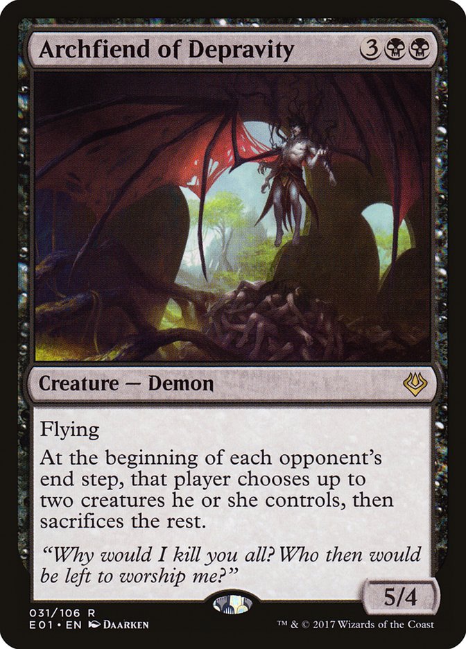 Archfiend of Depravity [Archenemy: Nicol Bolas] | Dumpster Cat Games