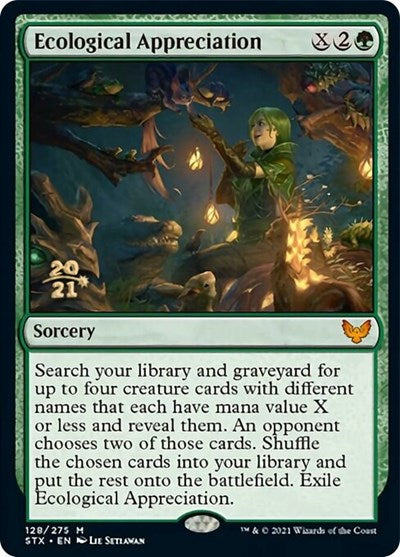 Ecological Appreciation [Strixhaven: School of Mages Prerelease Promos] | Dumpster Cat Games