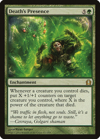 Death's Presence [Return to Ravnica] | Dumpster Cat Games