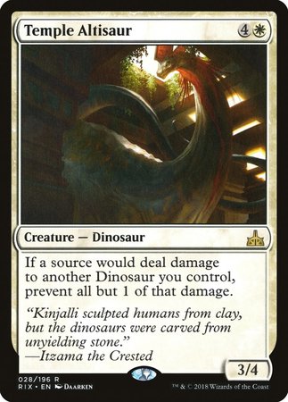 Temple Altisaur [Rivals of Ixalan] | Dumpster Cat Games