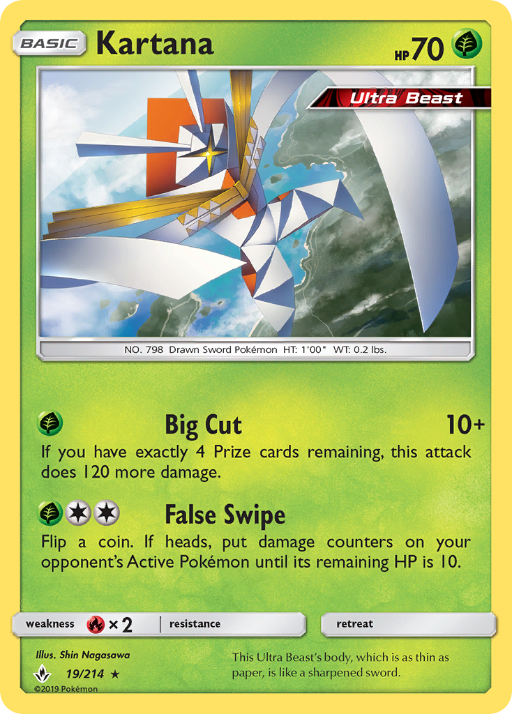 Kartana (19/214) [Sun & Moon: Unbroken Bonds] | Dumpster Cat Games