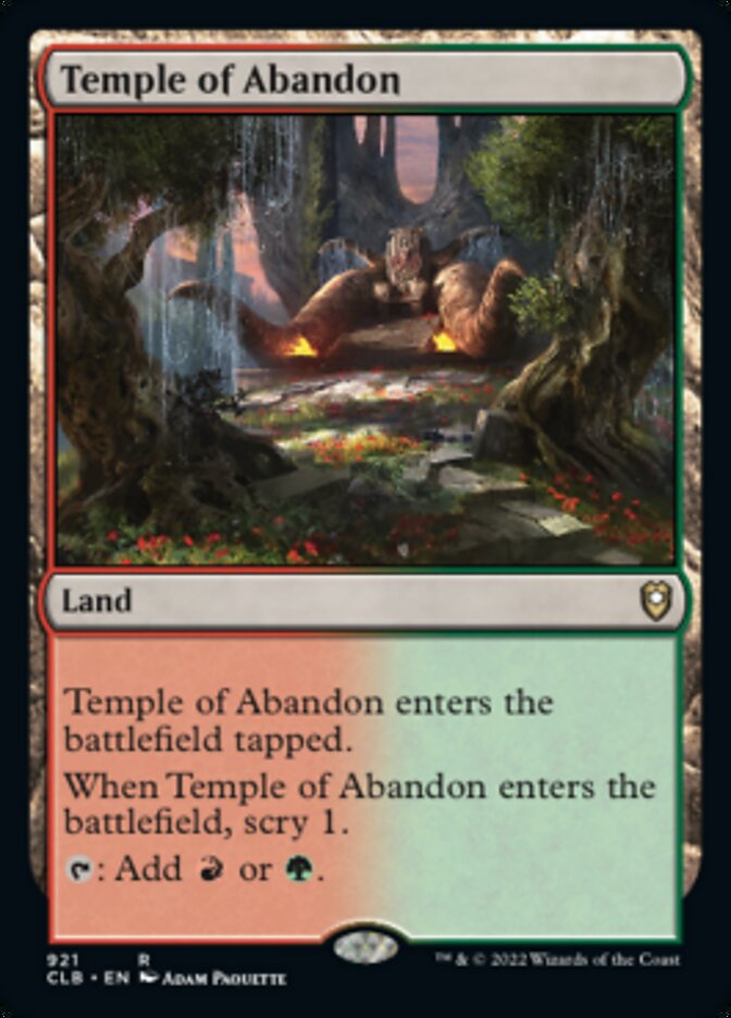 Temple of Abandon [Commander Legends: Battle for Baldur's Gate] | Dumpster Cat Games