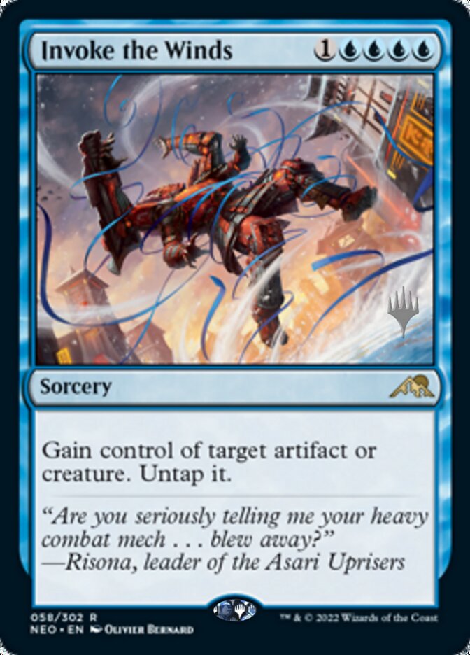 Invoke the Winds (Promo Pack) [Kamigawa: Neon Dynasty Promos] | Dumpster Cat Games