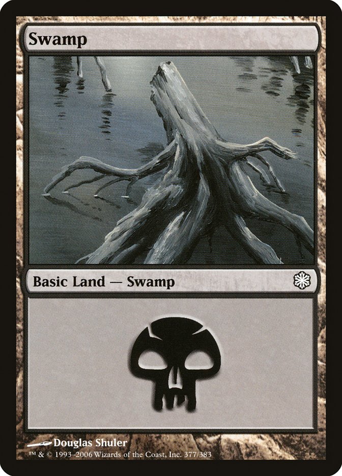 Swamp (377) [Coldsnap Theme Decks] | Dumpster Cat Games