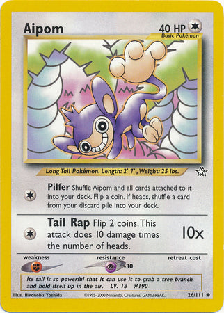 Aipom (26/111) [Neo Genesis Unlimited] | Dumpster Cat Games