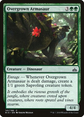 Overgrown Armasaur [Rivals of Ixalan] | Dumpster Cat Games