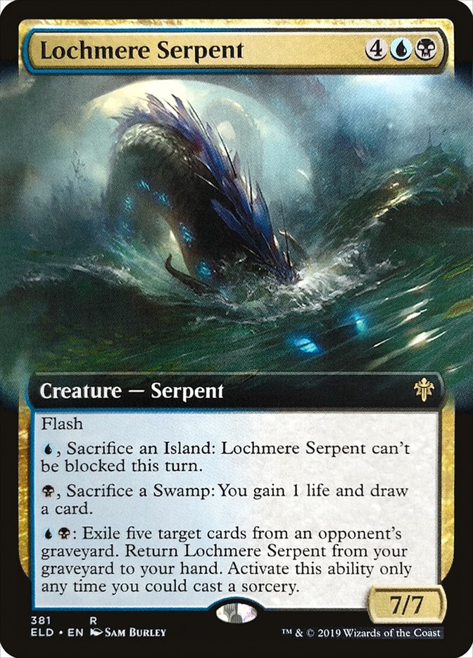 Lochmere Serpent (Extended Art) [Throne of Eldraine] | Dumpster Cat Games