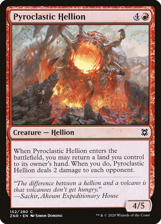 Pyroclastic Hellion [Zendikar Rising] | Dumpster Cat Games
