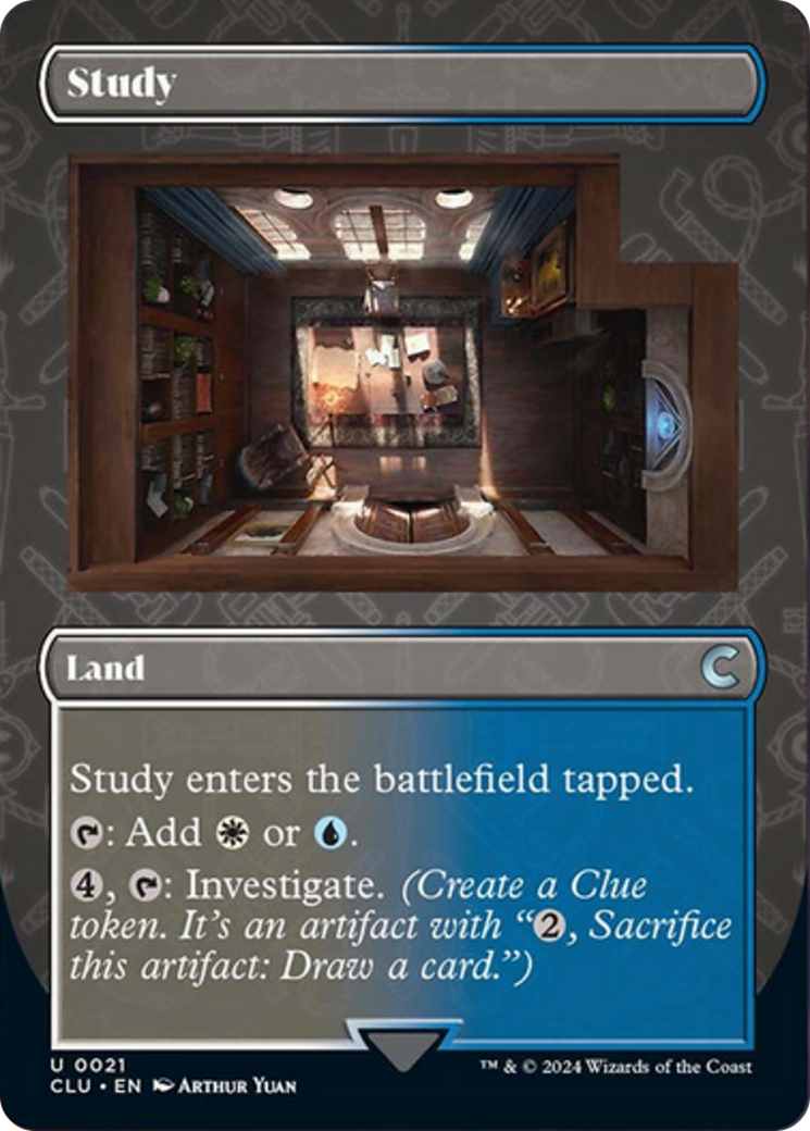 Study (Borderless) [Ravnica: Clue Edition] | Dumpster Cat Games