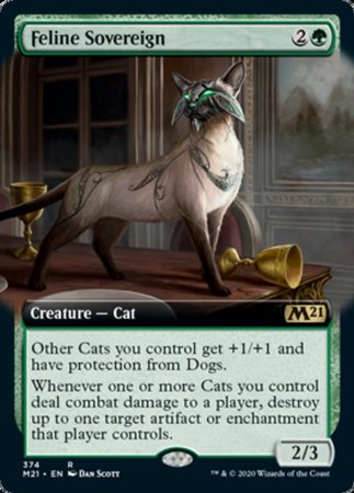 Feline Sovereign (Extended Art) [Core Set 2021] | Dumpster Cat Games
