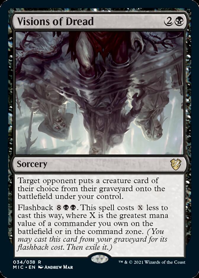 Visions of Dread [Innistrad: Midnight Hunt Commander] | Dumpster Cat Games