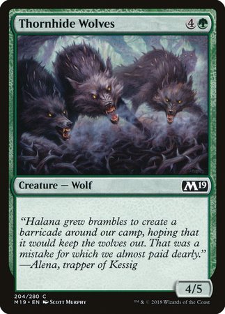 Thornhide Wolves [Core Set 2019] | Dumpster Cat Games