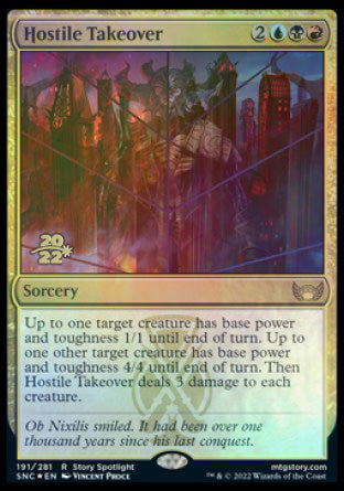 Hostile Takeover [Streets of New Capenna Prerelease Promos] | Dumpster Cat Games
