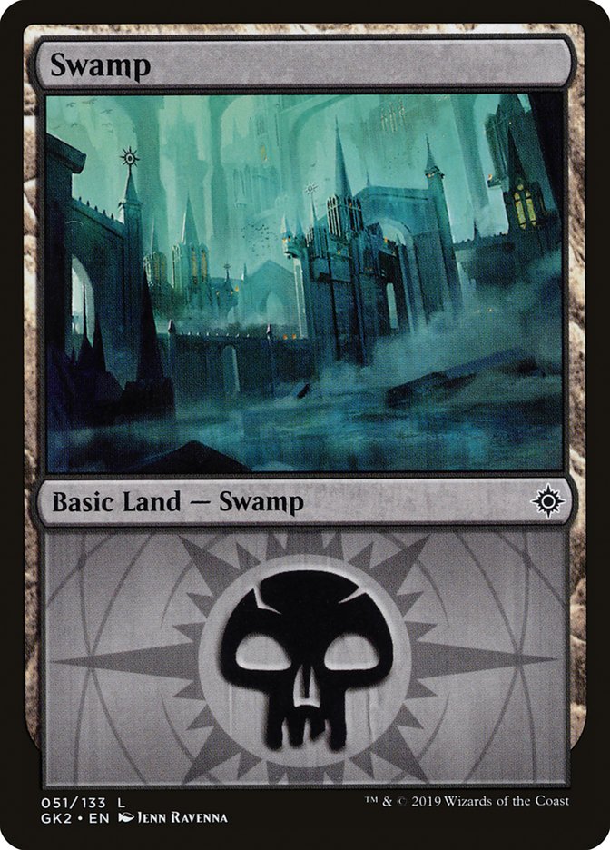 Swamp (51) [Ravnica Allegiance Guild Kit] | Dumpster Cat Games