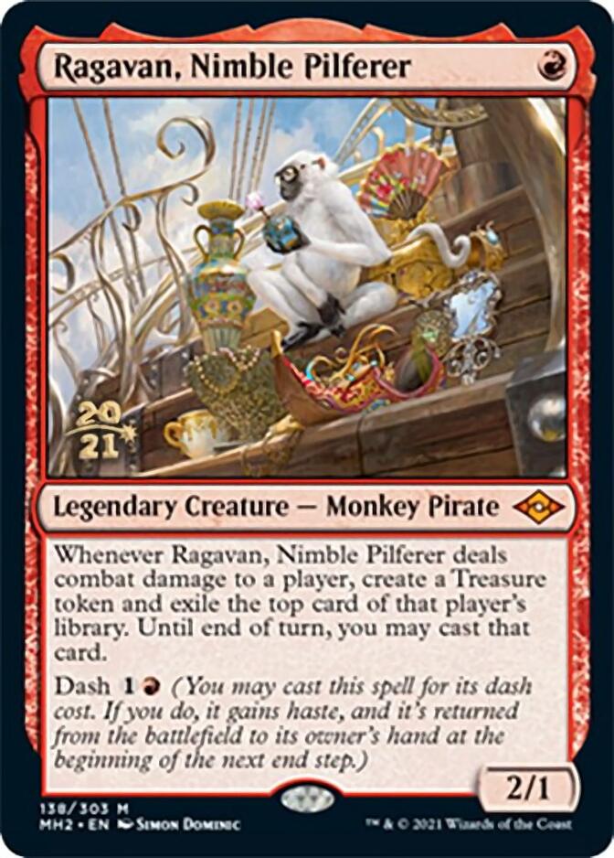 Ragavan, Nimble Pilferer [Modern Horizons 2 Prerelease Promos] | Dumpster Cat Games