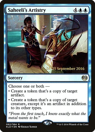Saheeli's Artistry [Kaladesh Promos] | Dumpster Cat Games