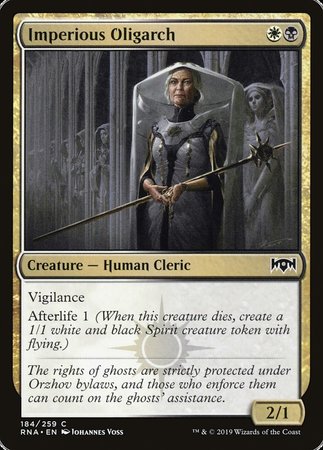 Imperious Oligarch [Ravnica Allegiance] | Dumpster Cat Games