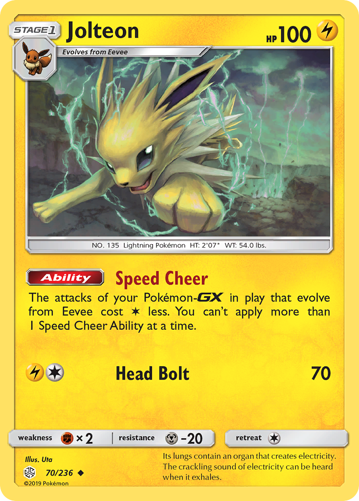 Jolteon (70/236) [Sun & Moon: Cosmic Eclipse] | Dumpster Cat Games