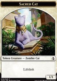 Sacred Cat // Insect Token [Amonkhet Tokens] | Dumpster Cat Games
