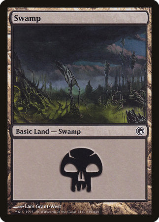 Swamp (239) [Scars of Mirrodin] | Dumpster Cat Games