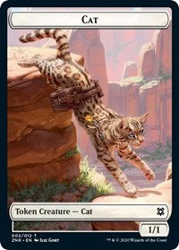 Cat // Construct Double-sided Token [Zendikar Rising Tokens] | Dumpster Cat Games