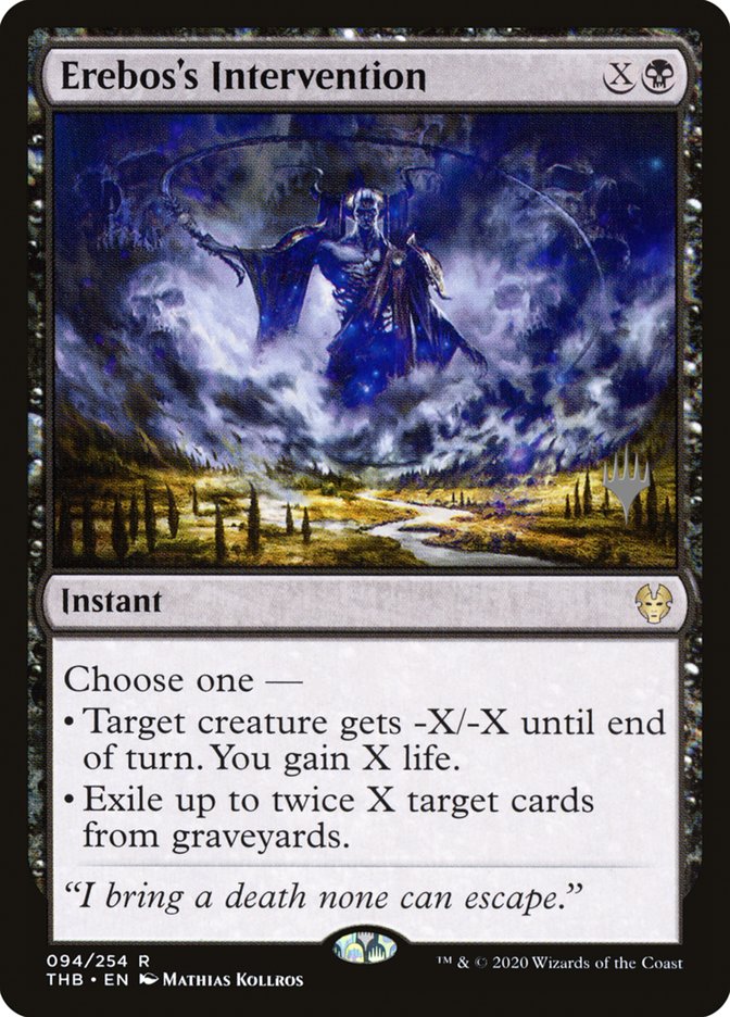 Erebos's Intervention (Promo Pack) [Theros Beyond Death Promos] | Dumpster Cat Games