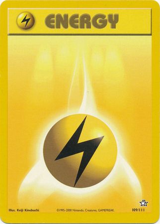 Lightning Energy (109/111) [Neo Genesis Unlimited] | Dumpster Cat Games