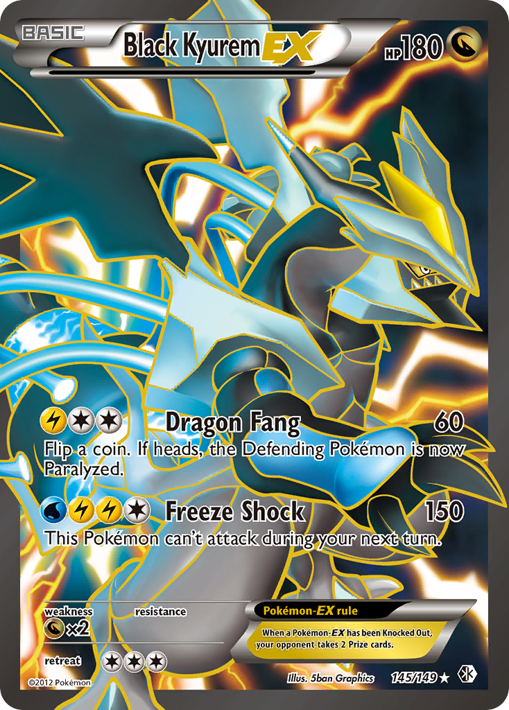 Black Kyurem EX (145/149) [Black & White: Boundaries Crossed] | Dumpster Cat Games