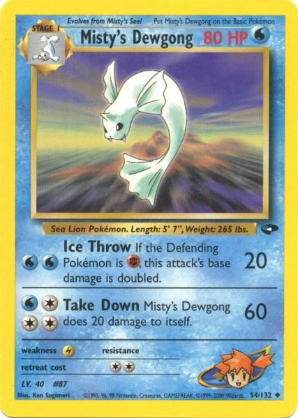 Misty's Dewgong (54/132) [Gym Challenge Unlimited] | Dumpster Cat Games