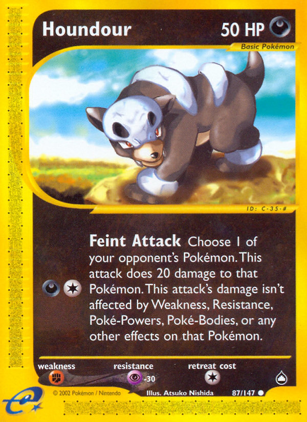 Houndour (87/147) [Aquapolis] | Dumpster Cat Games