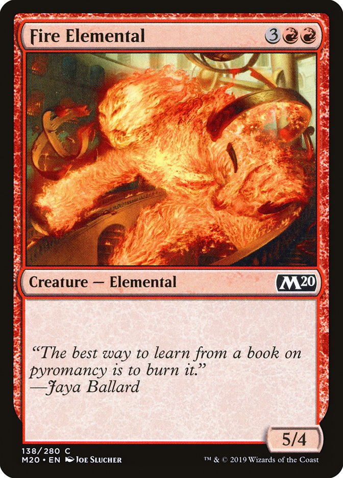 Fire Elemental [Core Set 2020] | Dumpster Cat Games