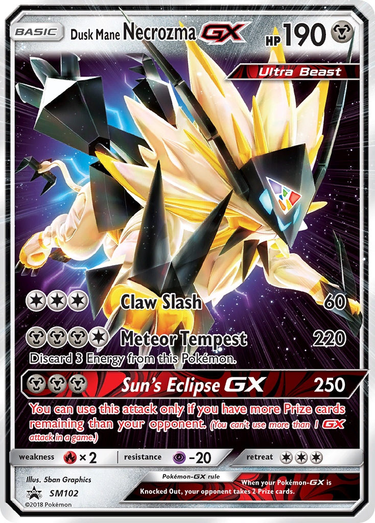 Dusk Mane Necrozma GX (SM102) [Sun & Moon: Black Star Promos] | Dumpster Cat Games