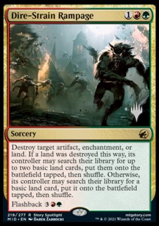 Dire-Strain Rampage (Promo Pack) [Innistrad: Midnight Hunt Promos] | Dumpster Cat Games