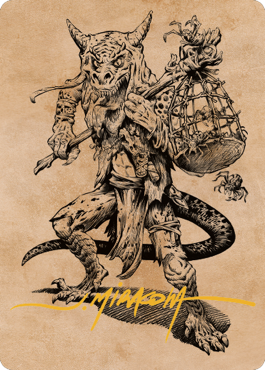 Taunting Kobold Art Card (Gold-Stamped Signature) [Commander Legends: Battle for Baldur's Gate Art Series] | Dumpster Cat Games