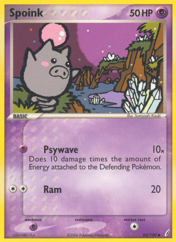 Spoink (62/100) [EX: Crystal Guardians] | Dumpster Cat Games
