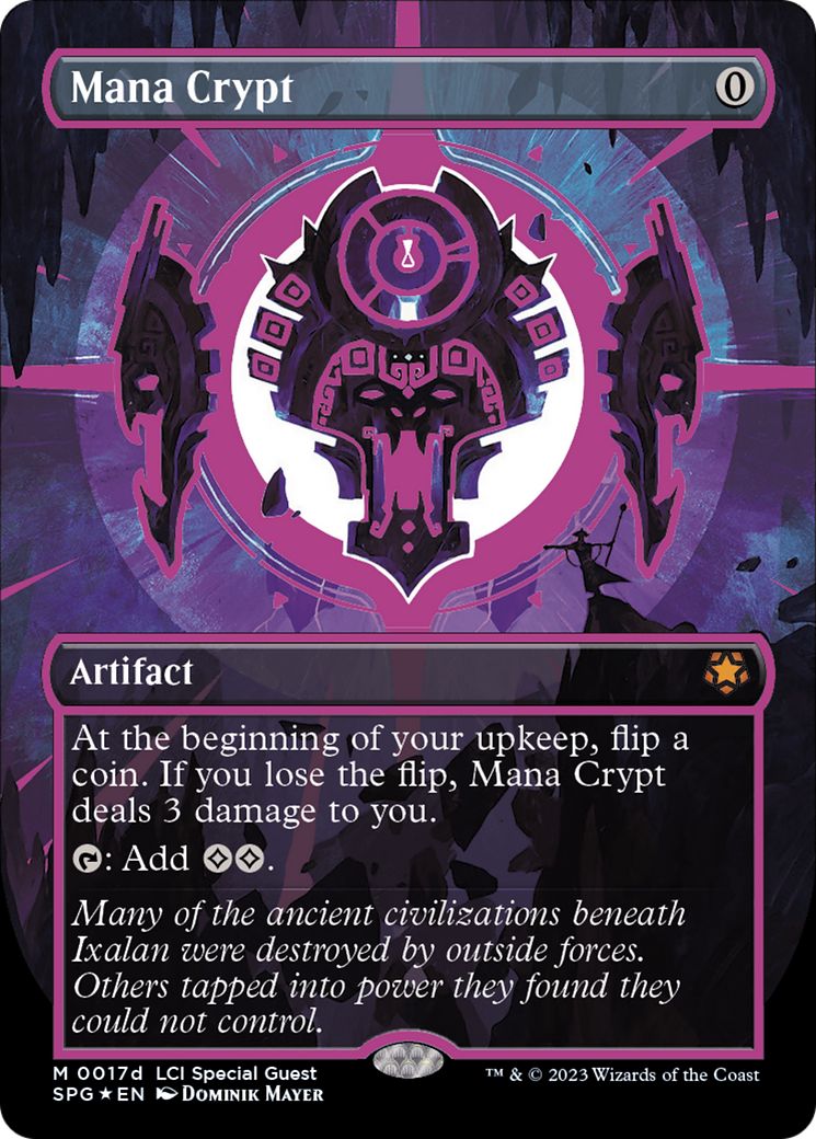 Mana Crypt (0017d) (Borderless) [The Lost Caverns of Ixalan Special Guests] | Dumpster Cat Games