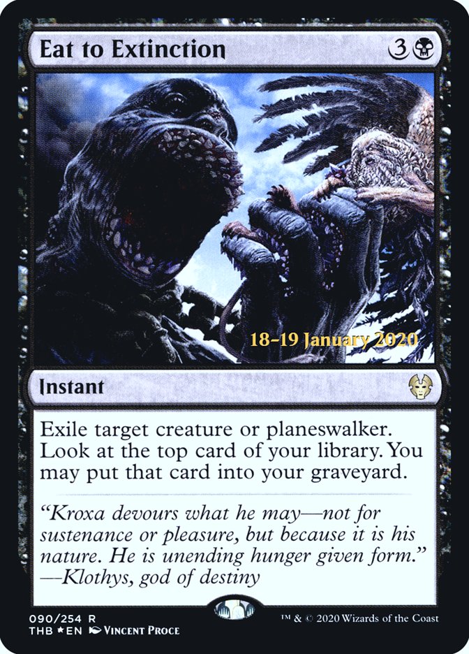 Eat to Extinction [Theros Beyond Death Prerelease Promos] | Dumpster Cat Games