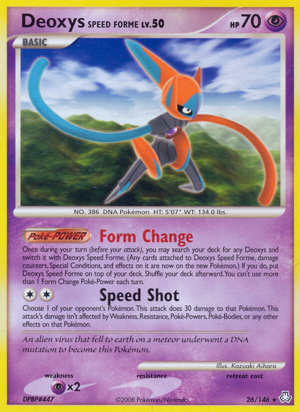 Deoxys Speed Forme (26/146) [Diamond & Pearl: Legends Awakened] | Dumpster Cat Games